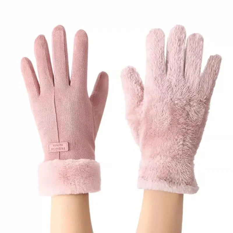 Carrie Faux Suede Gloves | Warm and Stylish-Blue-State of Style