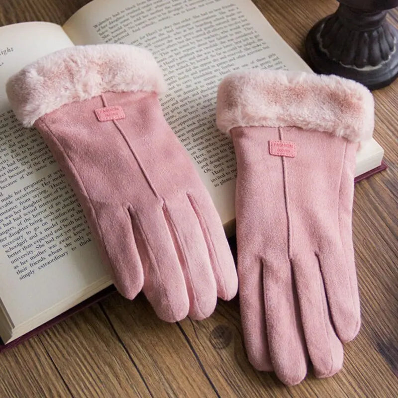 Carrie Faux Suede Gloves | Warm and Stylish-Blue-State of Style