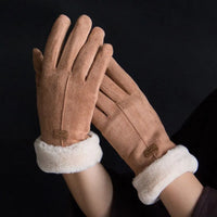 Carrie Faux Suede Gloves | Warm and Stylish-Blue-State of Style