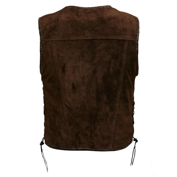 Carter Rustic Suede Waistcoat – Traditional Bavarian-Style with Triple Fastening-M-State of Style