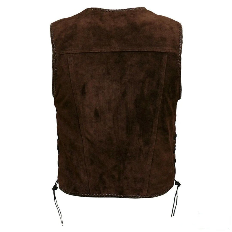 Carter Rustic Suede Waistcoat – Traditional Bavarian-Style with Triple Fastening-M-State of Style