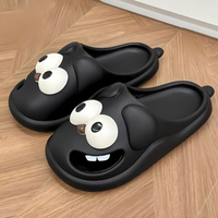 Cartoon slippers with comfort and character - PawJoy™ Cozy Pup Slippers-Black-3.5-State of Style