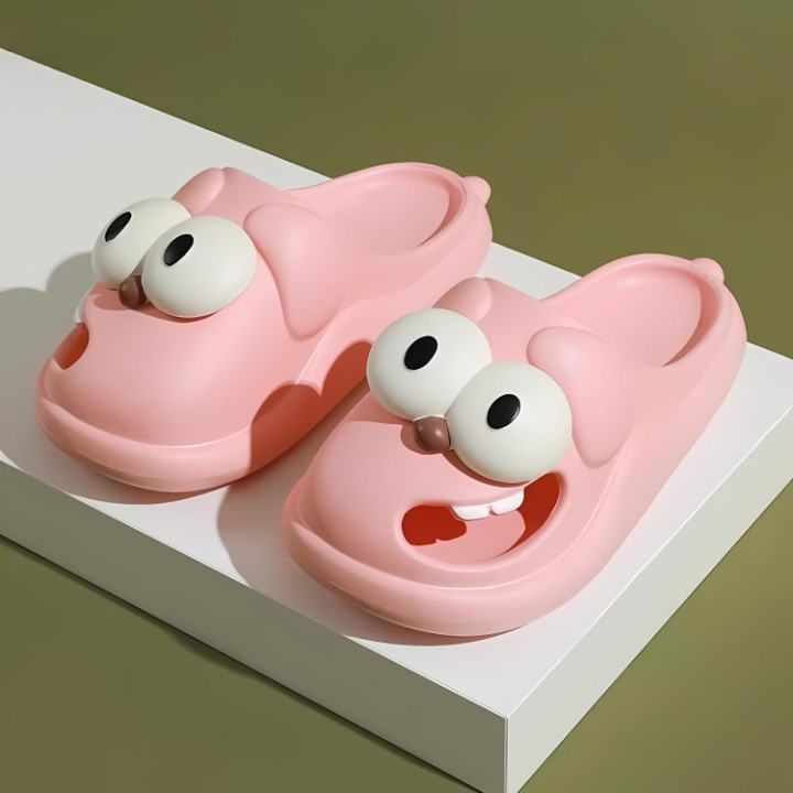 Cartoon slippers with comfort and character - PawJoy™ Cozy Pup Slippers-Pink-3.5-State of Style