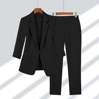 Casey's Elegant Two-Piece Women's Suit | Stylish and Comfortable-Black-M-State of Style