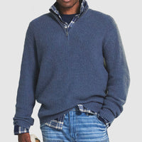 Cashmere Business Casual Sweater – Victor-Blue-S-State of Style