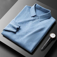 Cashmere Polo Jumper - LuxeRetro-Pastel Blue-S-State of Style