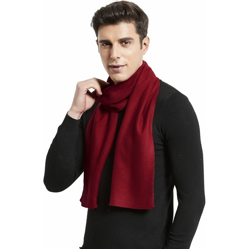 Cashmere Winter Scarf for Men - Ryan-Black/Red-State of Style