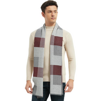 Cashmere Winter Scarf for Men - Ryan-Black/Red-State of Style