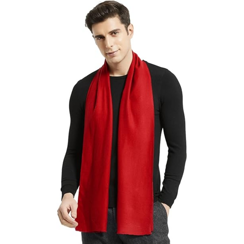 Cashmere Winter Scarf for Men - Ryan-Black/Red-State of Style