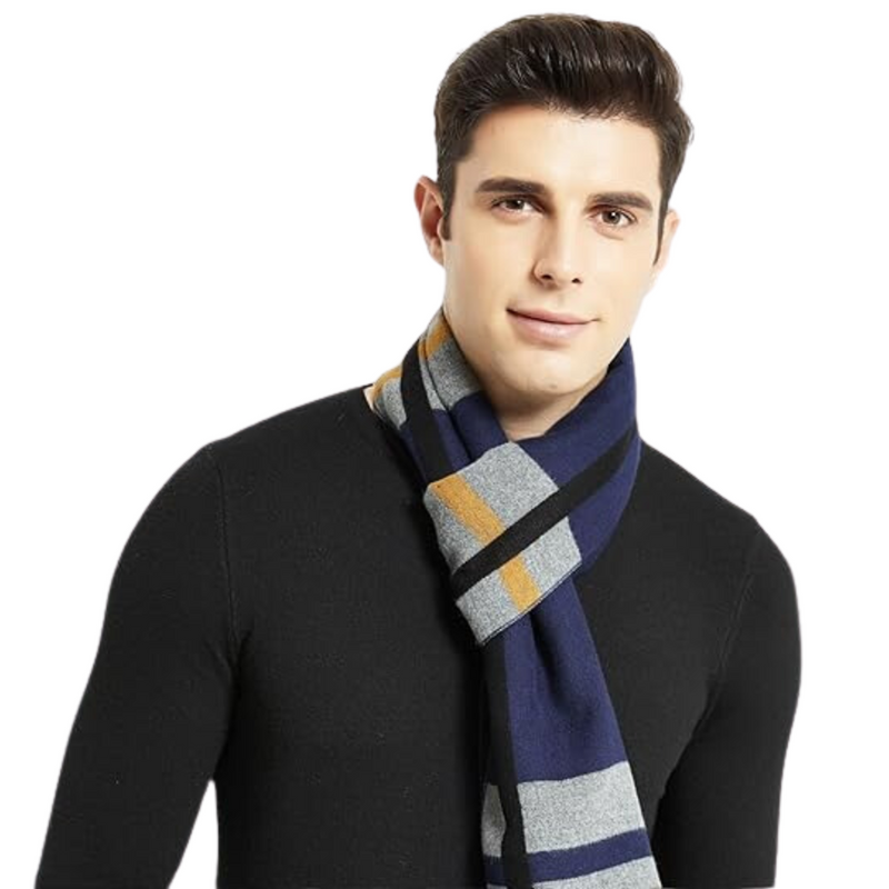 Cashmere Winter Scarf for Men - Ryan-Black/Red-State of Style