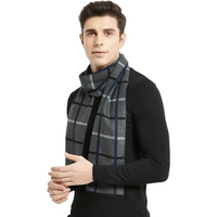 Cashmere Winter Scarf for Men - Ryan-Blue/Grey-State of Style