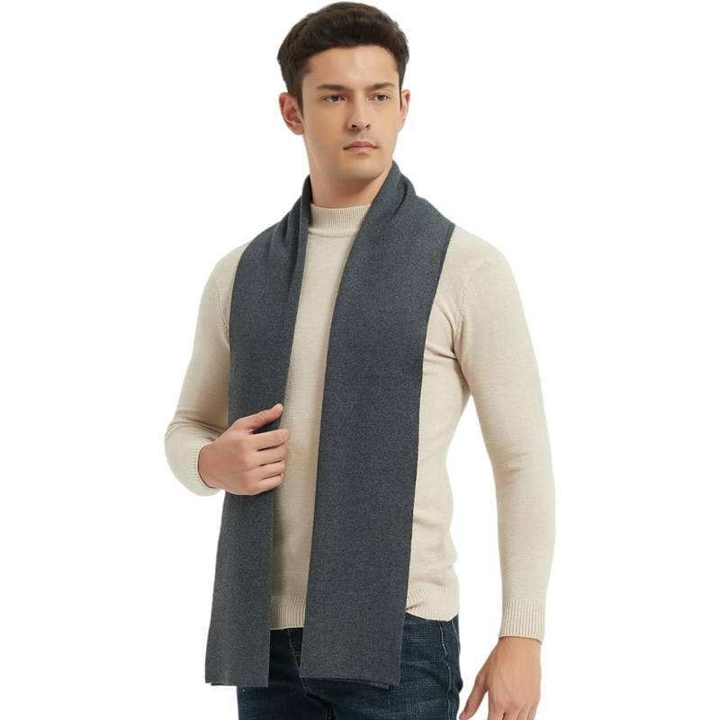 Cashmere Winter Scarf for Men - Ryan-Dark grey-State of Style