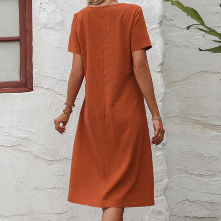 Casual Airy Summer Dress - Mira-Apricot-2XS-State of Style