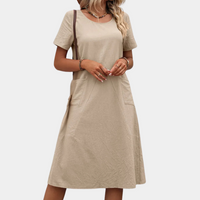 Casual Airy Summer Dress - Mira-Apricot-2XS-State of Style