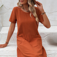 Casual Airy Summer Dress - Mira-Apricot-2XS-State of Style