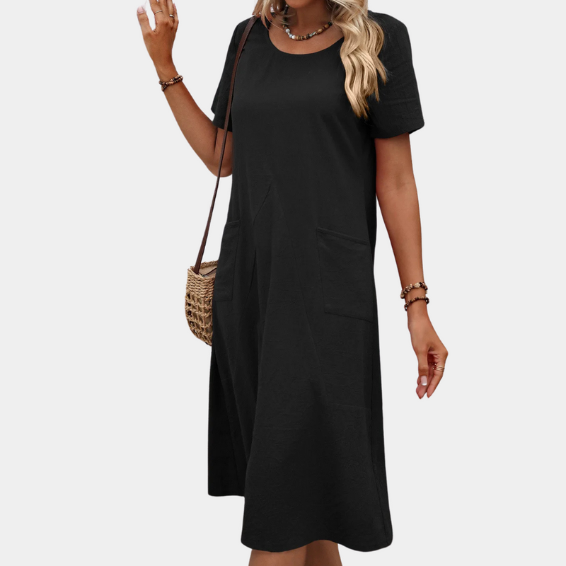 Casual Airy Summer Dress - Mira-Black-2XS-State of Style