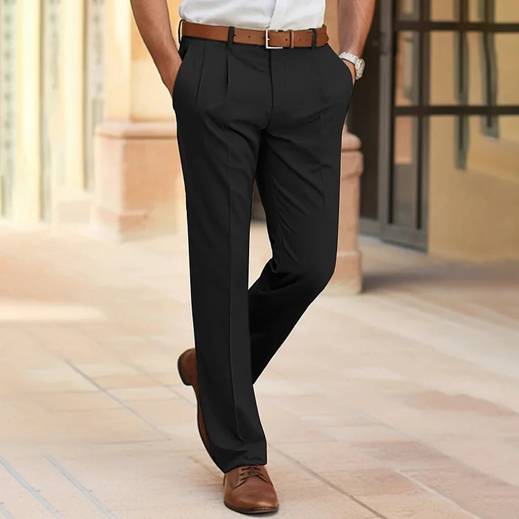 Casual Business Men's Trousers - Luca-Black-XS-State of Style