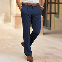 Casual Business Men's Trousers - Luca-Dark Blue-XS-State of Style