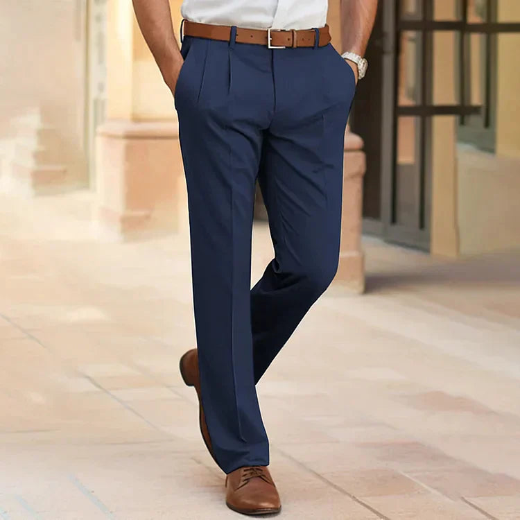 Casual Business Men's Trousers - Luca-Dark Blue-XS-State of Style