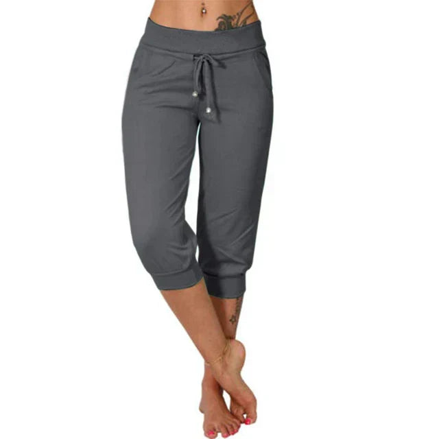 Casual Capri Pants - Luna-Dark Grey-S-State of Style