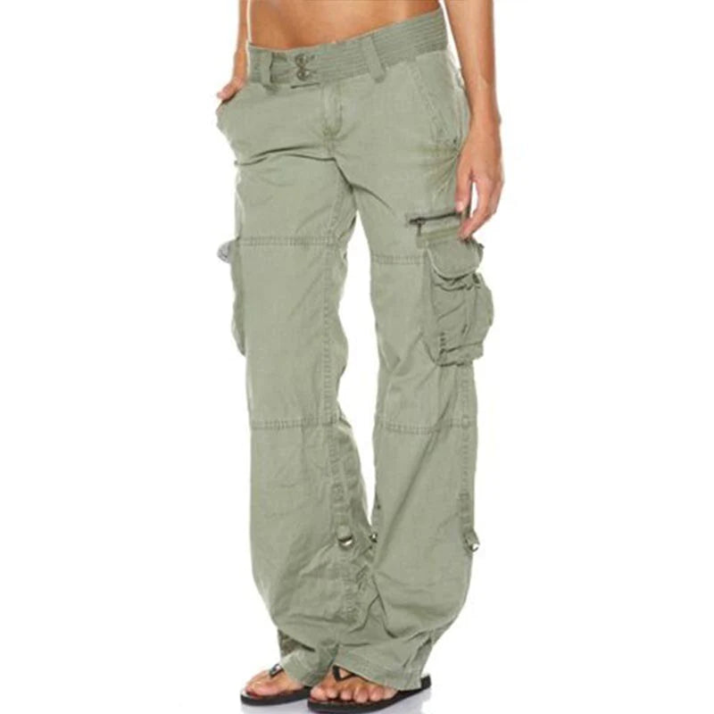 Casual Cargo Trousers for Women - Nova-Green-S-State of Style