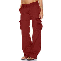 Casual Cargo Trousers for Women - Nova-Red-S-State of Style