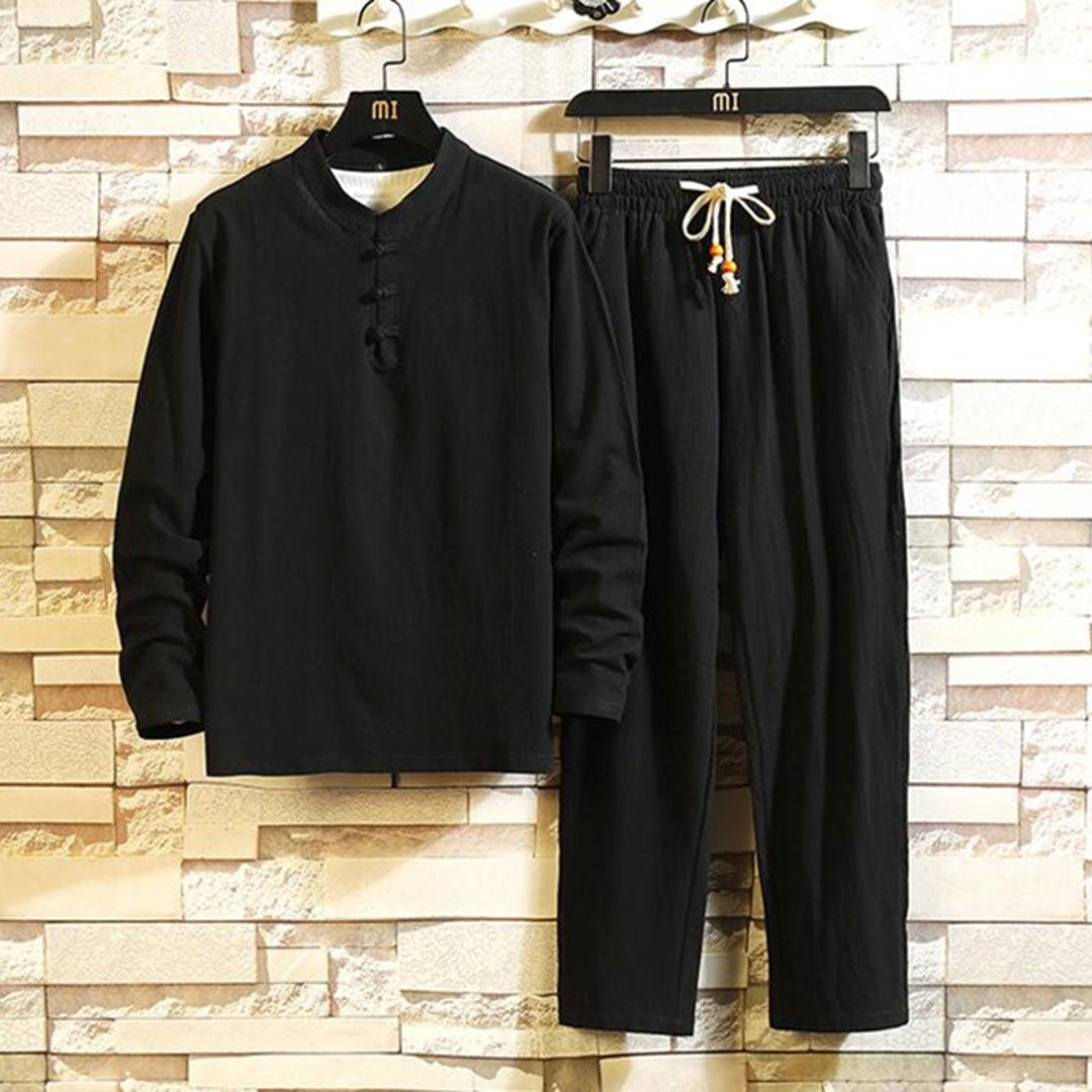 Casual Comfortable Men's Outfit - Ethan-Black-M-State of Style