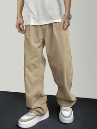 Casual Corduroy Men's Pants with Drawstring - Mason-Dark Brown-S-State of Style