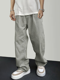 Casual Corduroy Men's Trousers with Drawstring - Mason-Light Grey-S-State of Style