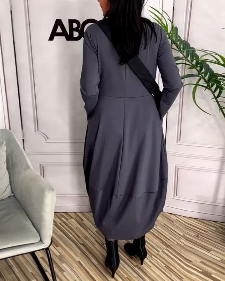 Casual Daily Dress with Round Neck - Sophie-S-State of Style