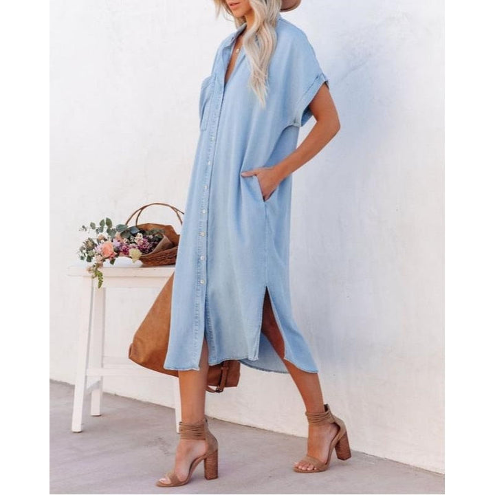 Casual Denim Dress - Maren-S-State of Style