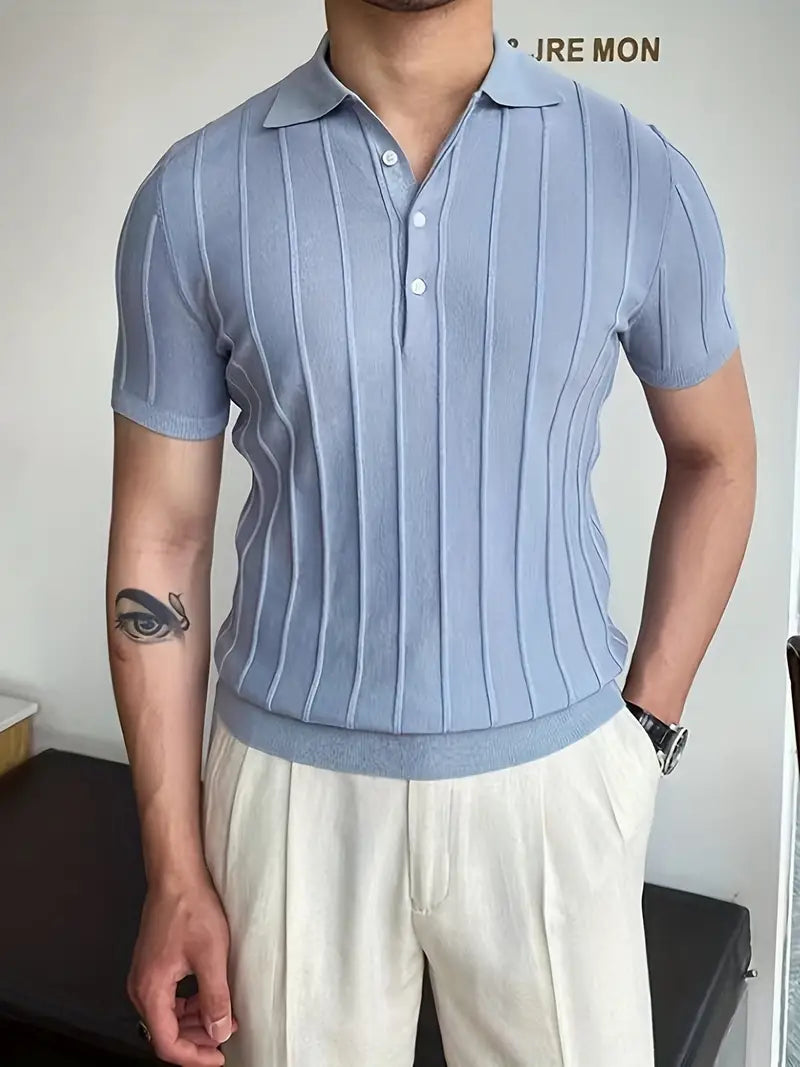 Casual Elegance Striped Shirt | Soft Comfort Style-Light Blue-Small-State of Style