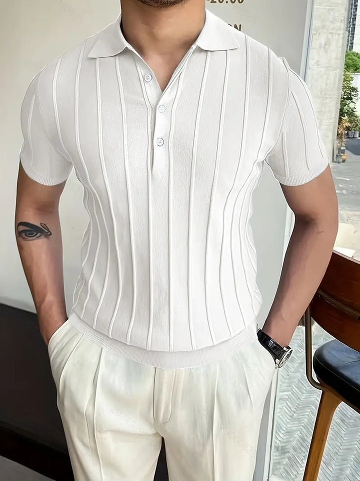 Casual Elegance Striped Shirt | Soft Comfort Style-White-Small-State of Style
