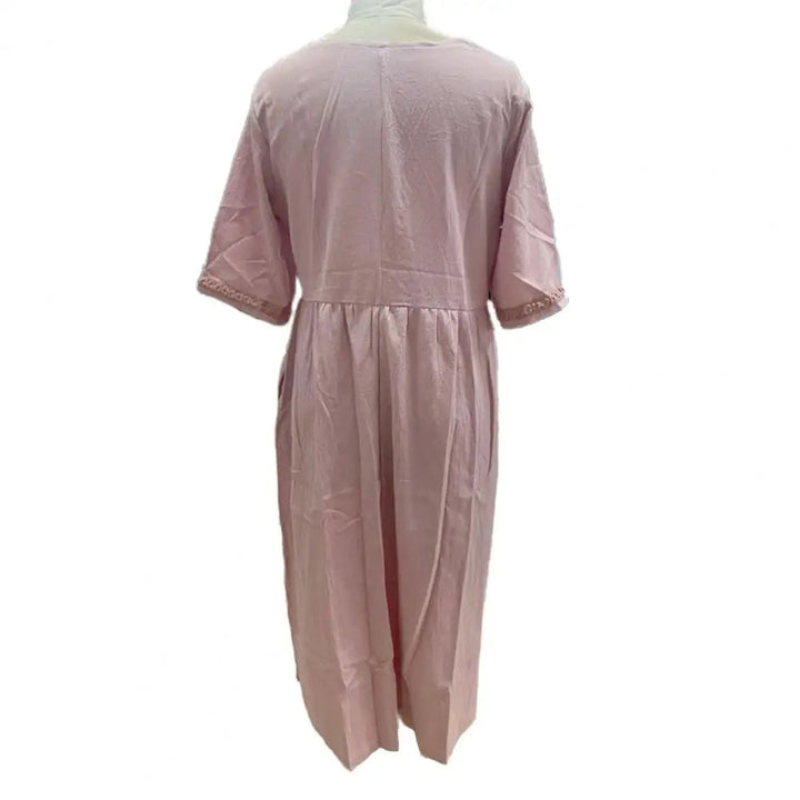 Casual Elegant Plus Size Midi Dress for Summer-Light Yellow-2XL-State of Style