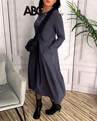 Casual Everyday Dress with Round Neck - Sophie-S-State of Style