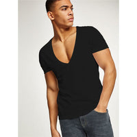 Casual & Figure-hugging Men's V-neck T-shirt – Jonas-Black-S-State of Style