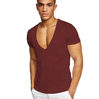 Casual & Figure-hugging Men's V-neck T-shirt – Jonas-Red-S-State of Style
