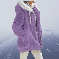 Casual Fleece Vest with Hood - Elena-Purple-S-State of Style