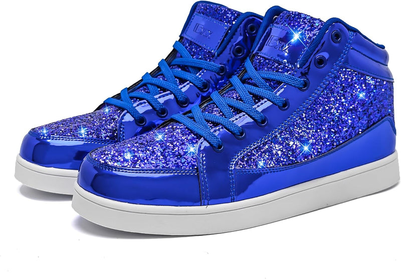 Casual Glitter Sneakers - NeonFlash-Black-5-State of Style