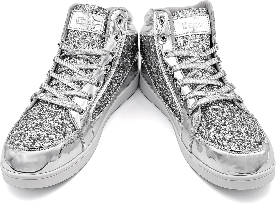 Casual Glitter Sneakers - NeonFlash-Black-5-State of Style