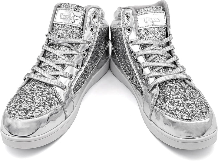 Casual Glitter Sneakers - NeonFlash-Black-5-State of Style