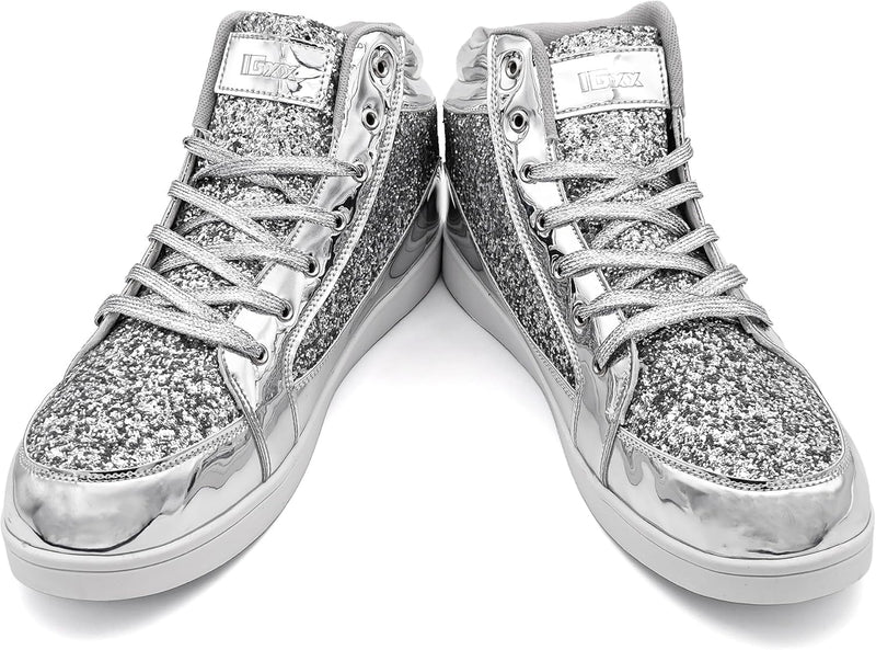 Casual Glitter Sneakers - NeonFlash-Black-5-State of Style