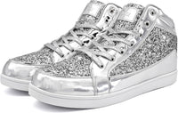 Casual Glitter Sneakers - NeonFlash-Black-5-State of Style