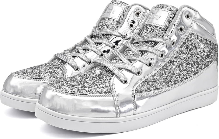 Casual Glitter Sneakers - NeonFlash-Black-5-State of Style