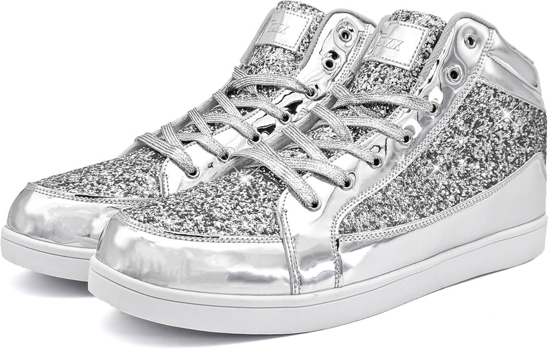 Casual Glitter Sneakers - NeonFlash-Black-5-State of Style