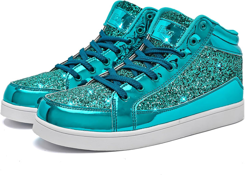 Casual Glitter Sneakers - NeonFlash-Black-5-State of Style