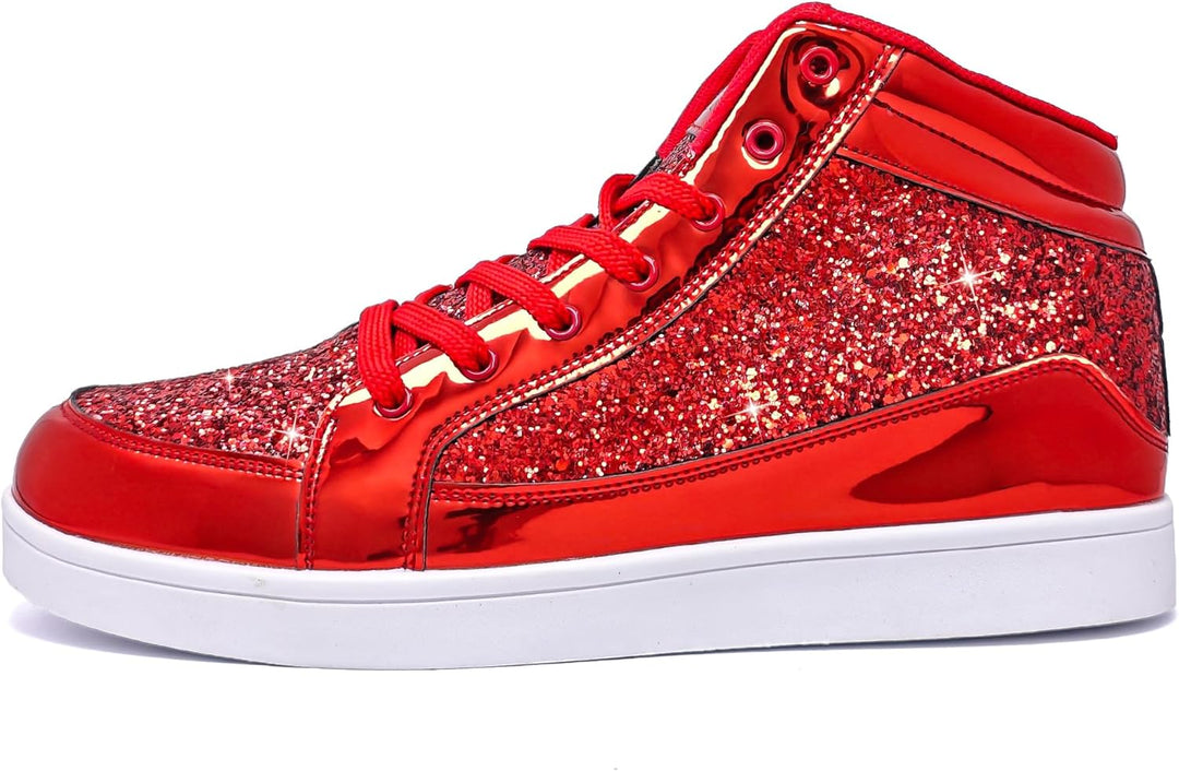 Casual Glitter Sneakers - NeonFlash-Black-5-State of Style