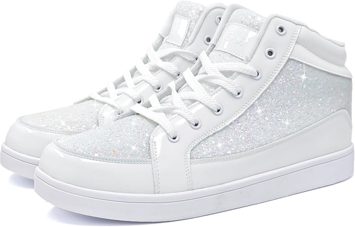 Casual Glitter Sneakers - NeonFlash-Black-5-State of Style