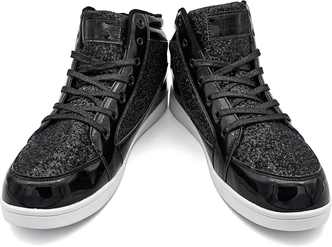 Casual Glitter Sneakers - NeonFlash-Black-5-State of Style