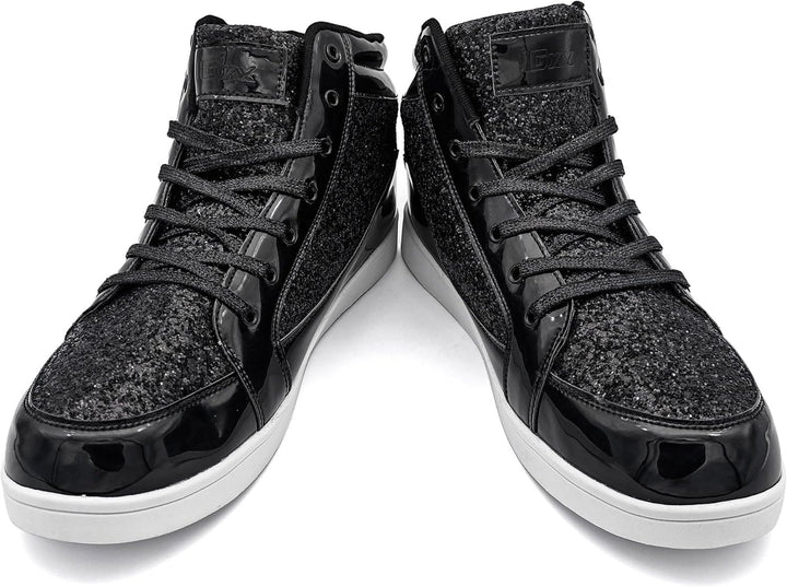 Casual Glitter Sneakers - NeonFlash-Black-5-State of Style